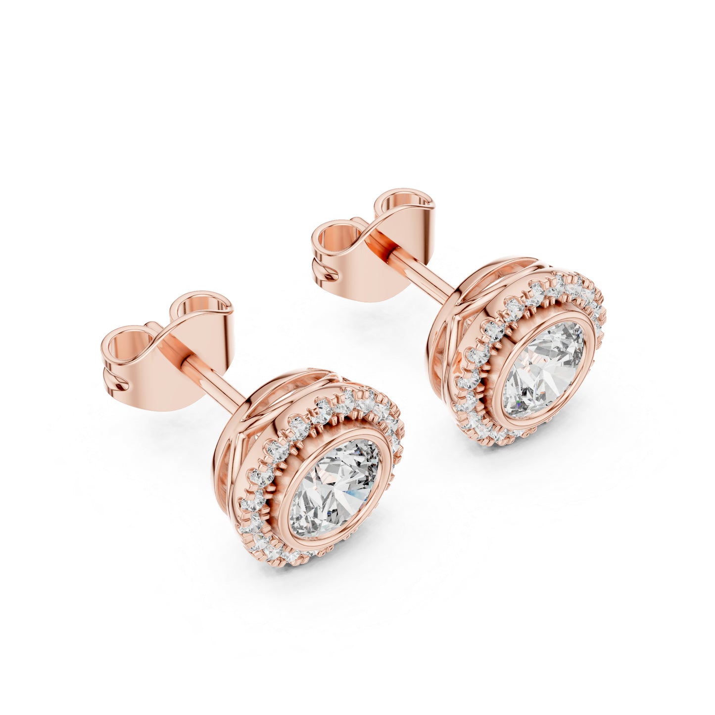 18K White Gold Round Lab-Grown Diamond Drop Earrings for Women | Office Wear | Pure Carat