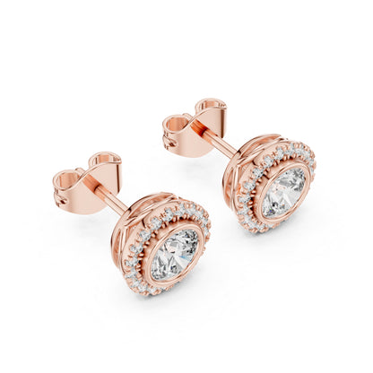 18K White Gold Round Lab-Grown Diamond Drop Earrings for Women | Office Wear | Pure Carat