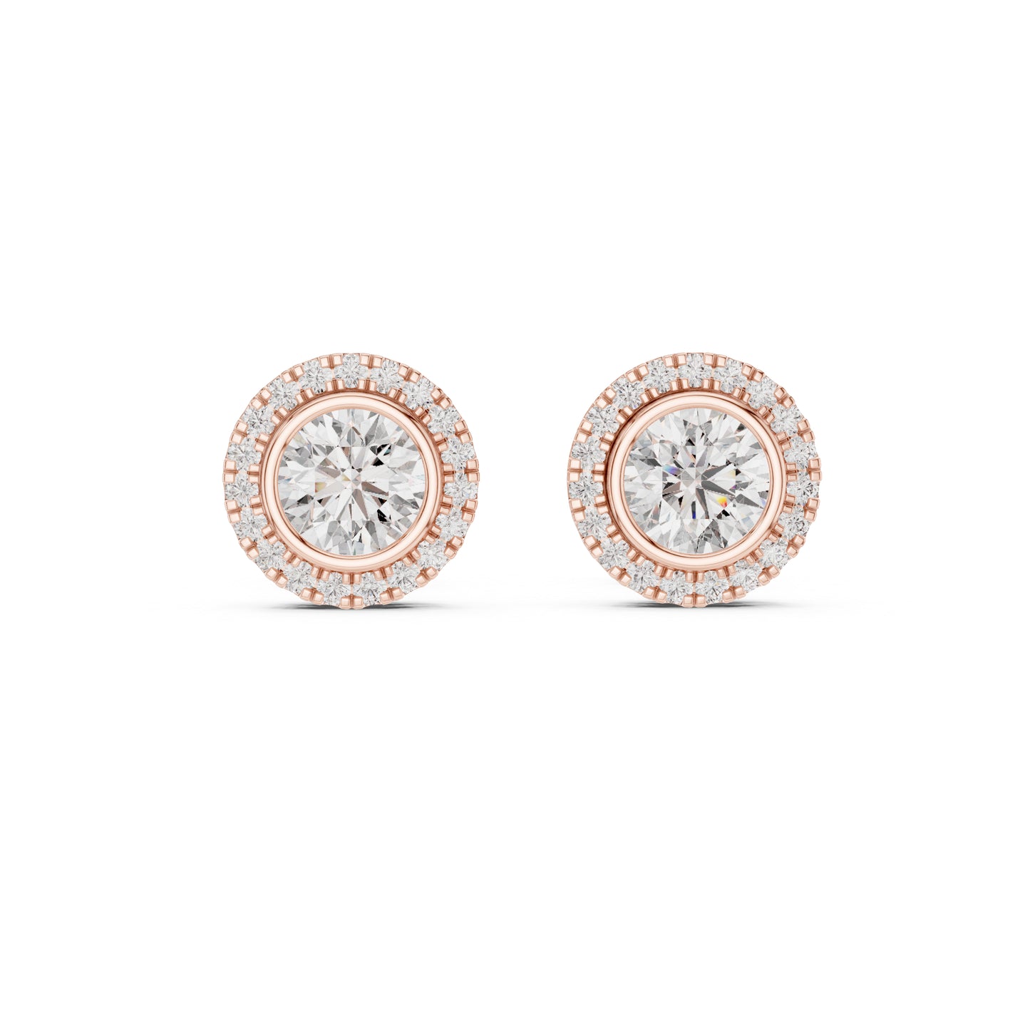 18K White Gold Round Lab-Grown Diamond Drop Earrings for Women | Office Wear | Pure Carat