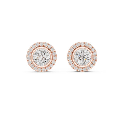 18K White Gold Round Lab-Grown Diamond Drop Earrings for Women | Office Wear | Pure Carat