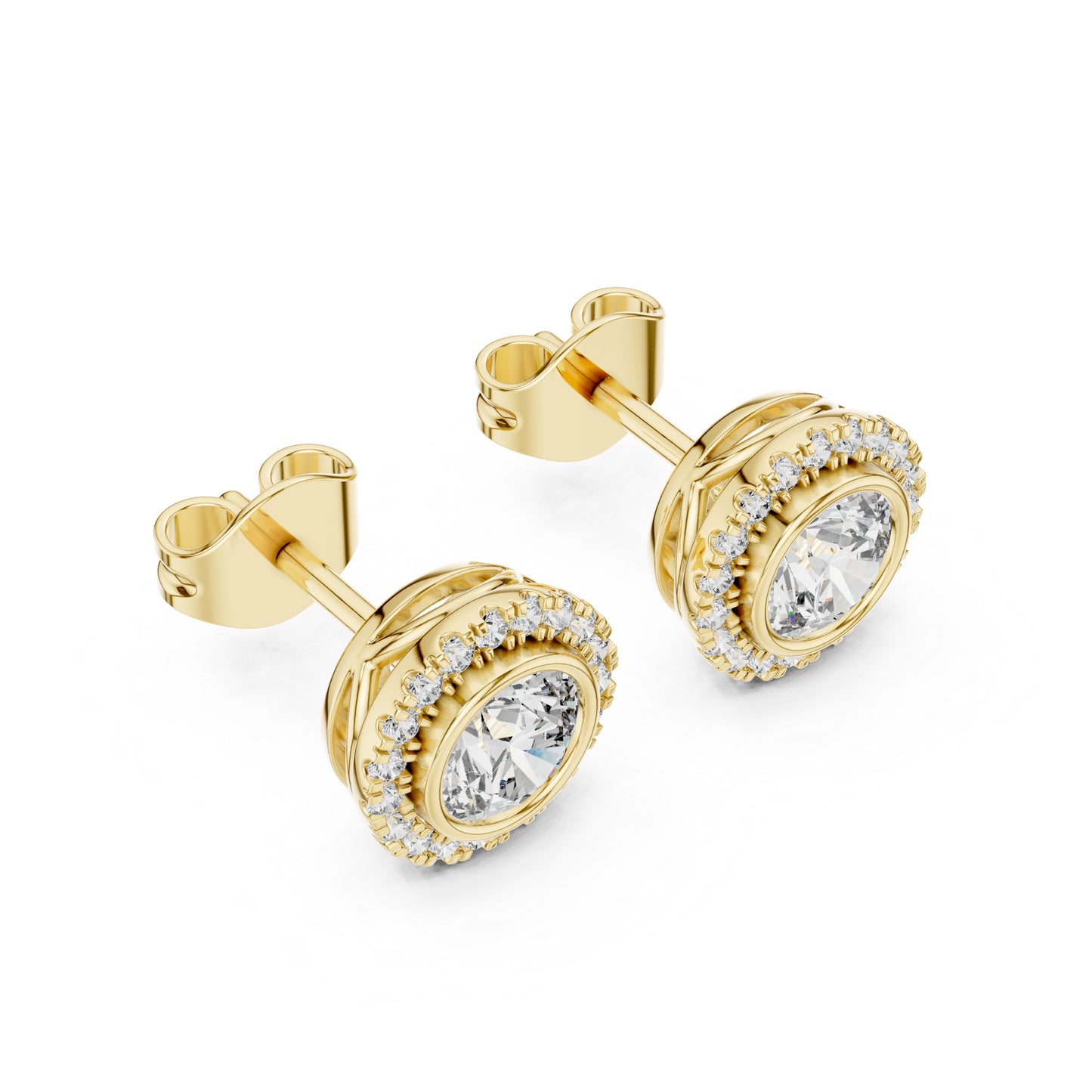 18K White Gold Round Lab-Grown Diamond Drop Earrings for Women | Office Wear | Pure Carat