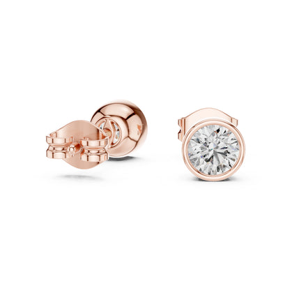 18K Yellow Gold Round Lab-Grown Diamond Drop Earrings for Women | Everyday Wear | Pure Carat