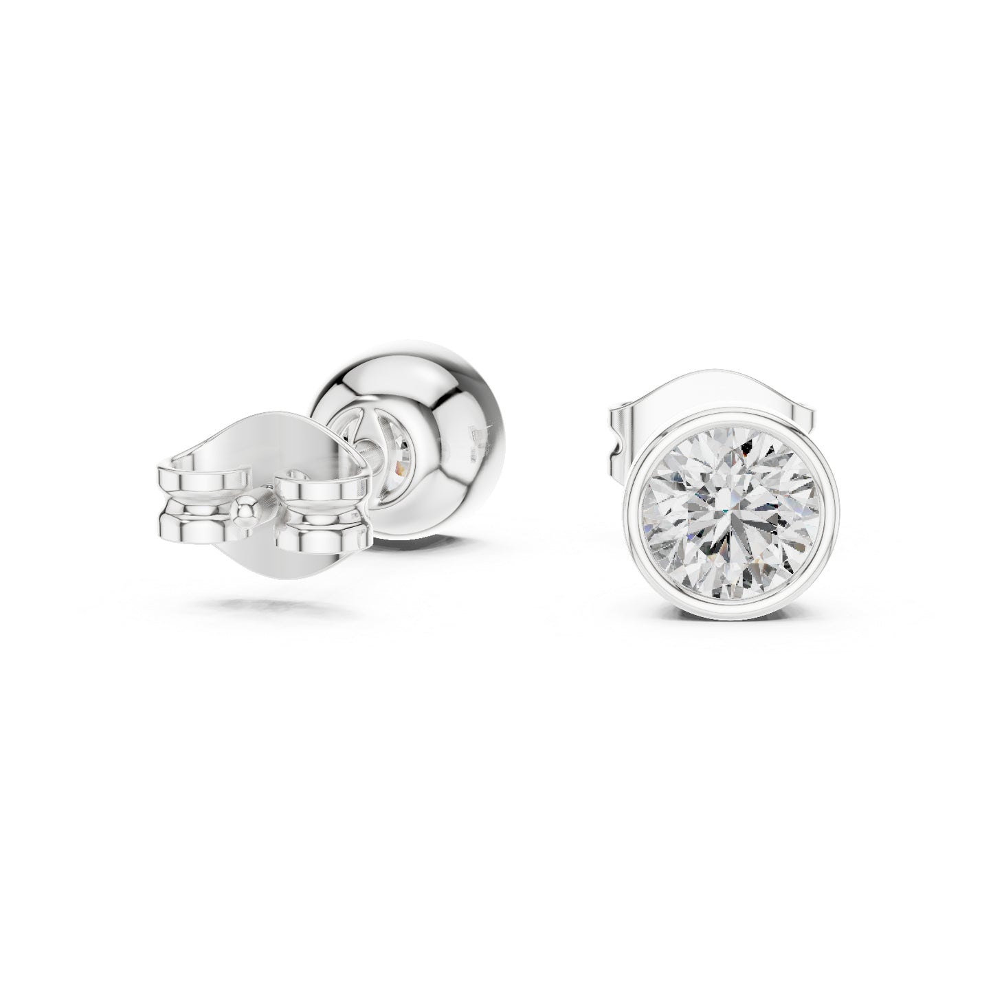 18K Yellow Gold Round Lab-Grown Diamond Drop Earrings for Women | Everyday Wear | Pure Carat