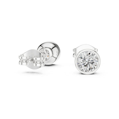 18K Yellow Gold Round Lab-Grown Diamond Drop Earrings for Women | Everyday Wear | Pure Carat