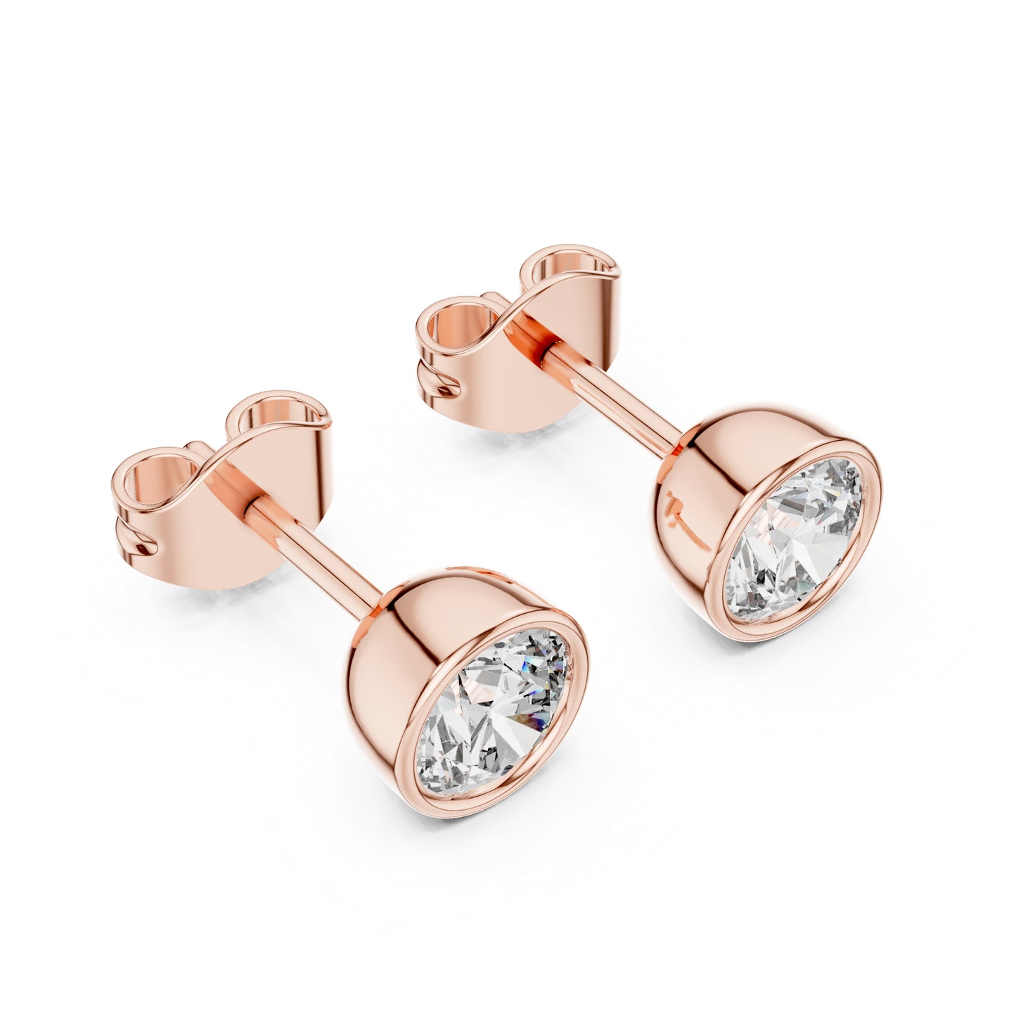 18K Yellow Gold Round Lab-Grown Diamond Drop Earrings for Women | Everyday Wear | Pure Carat
