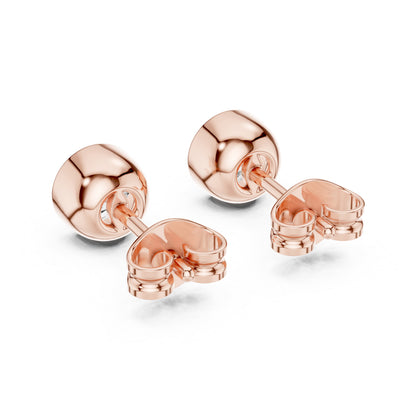 18K Yellow Gold Round Lab-Grown Diamond Drop Earrings for Women | Everyday Wear | Pure Carat