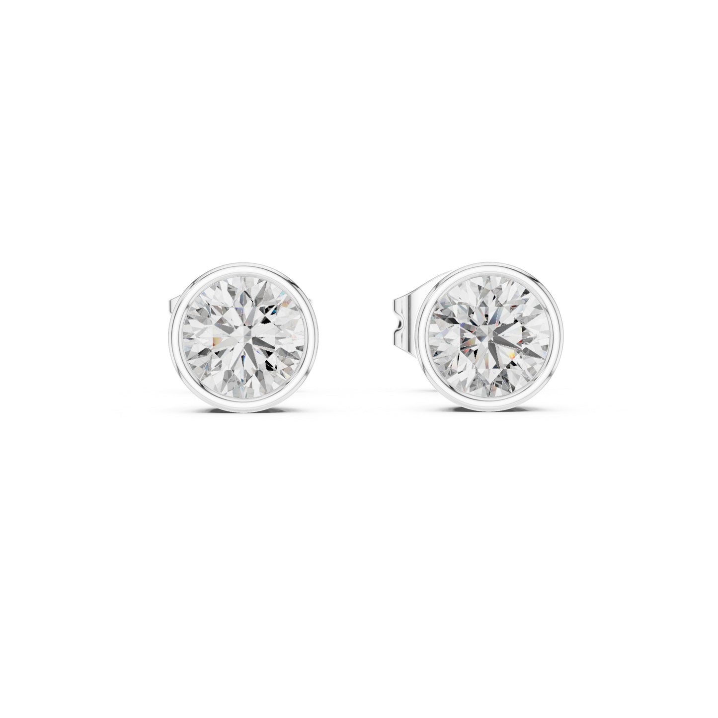 18K Yellow Gold Round Lab-Grown Diamond Drop Earrings for Women | Everyday Wear | Pure Carat