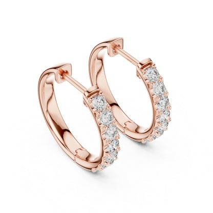 18K Yellow Gold Round Lab-Grown Diamond Earrings for Women | Engagement | Pure Carat