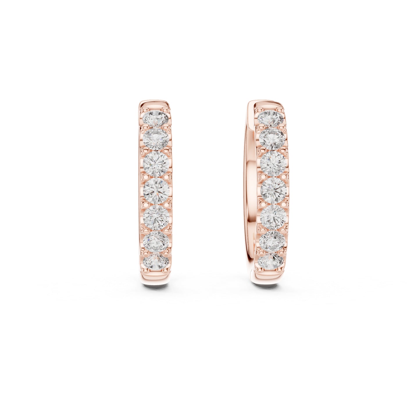 18K Yellow Gold Round Lab-Grown Diamond Earrings for Women | Engagement | Pure Carat