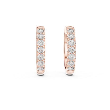 18K Yellow Gold Round Lab-Grown Diamond Earrings for Women | Engagement | Pure Carat