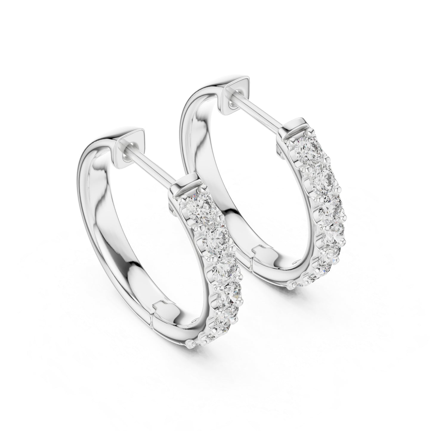 18K Yellow Gold Round Lab-Grown Diamond Earrings for Women | Engagement | Pure Carat