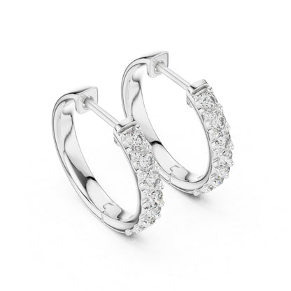 18K Yellow Gold Round Lab-Grown Diamond Earrings for Women | Engagement | Pure Carat