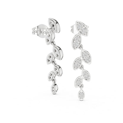 14K Yellow Gold Round Lab-Grown Diamond Earrings for Women | Bridal Wear | Pure Carat