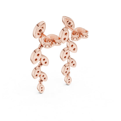14K Yellow Gold Round Lab-Grown Diamond Earrings for Women | Bridal Wear | Pure Carat