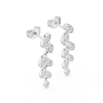 14K Yellow Gold Round Lab-Grown Diamond Earrings for Women | Bridal Wear | Pure Carat