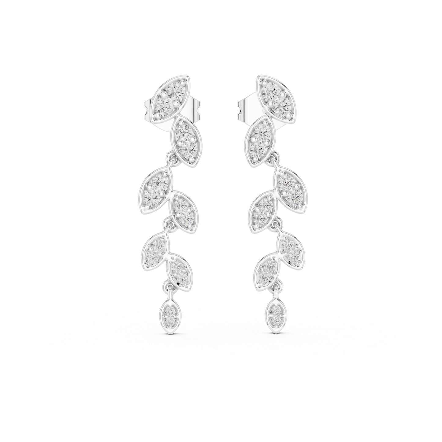 14K Yellow Gold Round Lab-Grown Diamond Earrings for Women | Bridal Wear | Pure Carat
