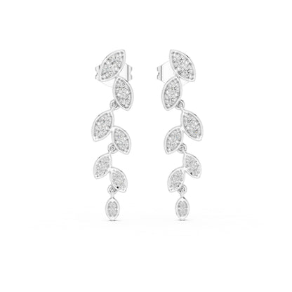 14K Yellow Gold Round Lab-Grown Diamond Earrings for Women | Bridal Wear | Pure Carat