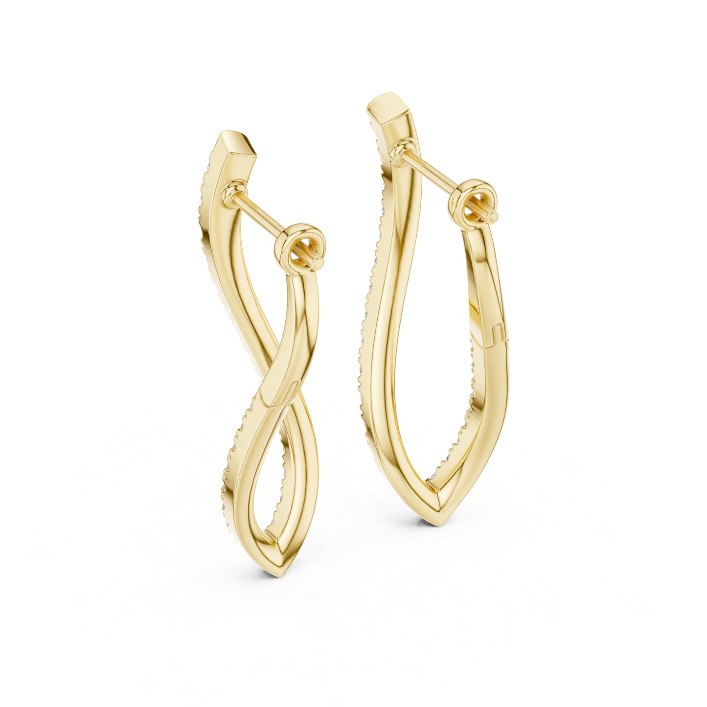 18K White Gold Round Lab-Grown Diamond Drop Earrings for Women | Office Wear | Pure Carat