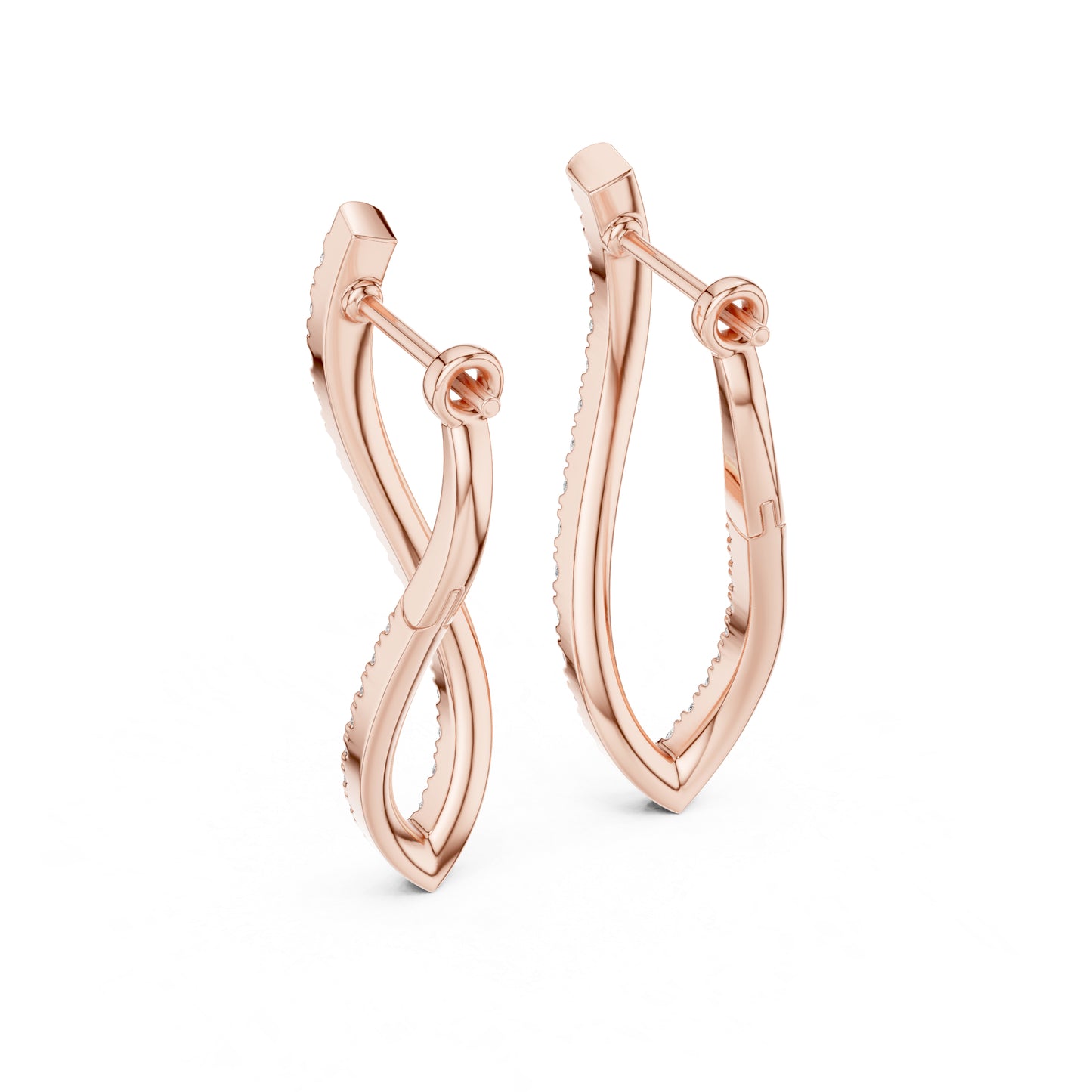 18K White Gold Round Lab-Grown Diamond Drop Earrings for Women | Office Wear | Pure Carat