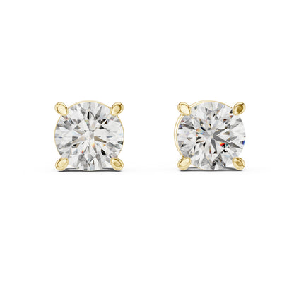 Round Lab-Grown Diamond Stud Earrings in 14K Rose Gold | PureCarat
