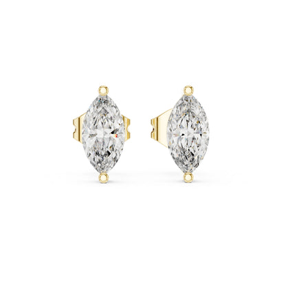 14K Rose Gold Marquise Lab-Grown Diamond Earrings for Women | Party Wear | Pure Carat