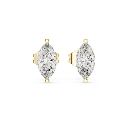 14K Rose Gold Marquise Lab-Grown Diamond Earrings for Women | Party Wear | Pure Carat