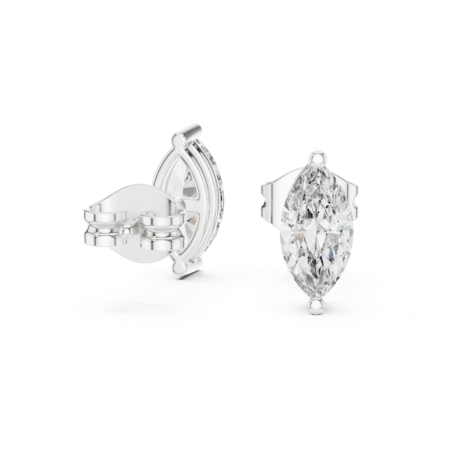 14K Rose Gold Marquise Lab-Grown Diamond Earrings for Women | Party Wear | Pure Carat
