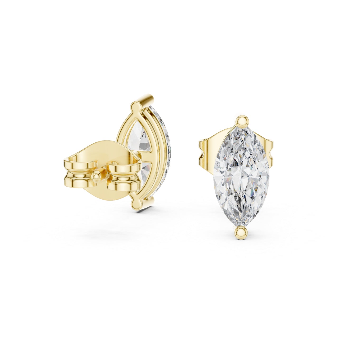 14K Rose Gold Marquise Lab-Grown Diamond Earrings for Women | Party Wear | Pure Carat