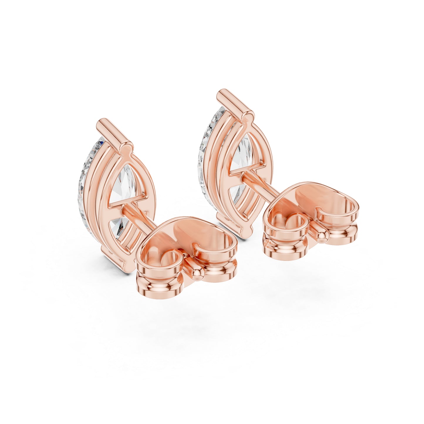 14K Rose Gold Marquise Lab-Grown Diamond Earrings for Women | Party Wear | Pure Carat