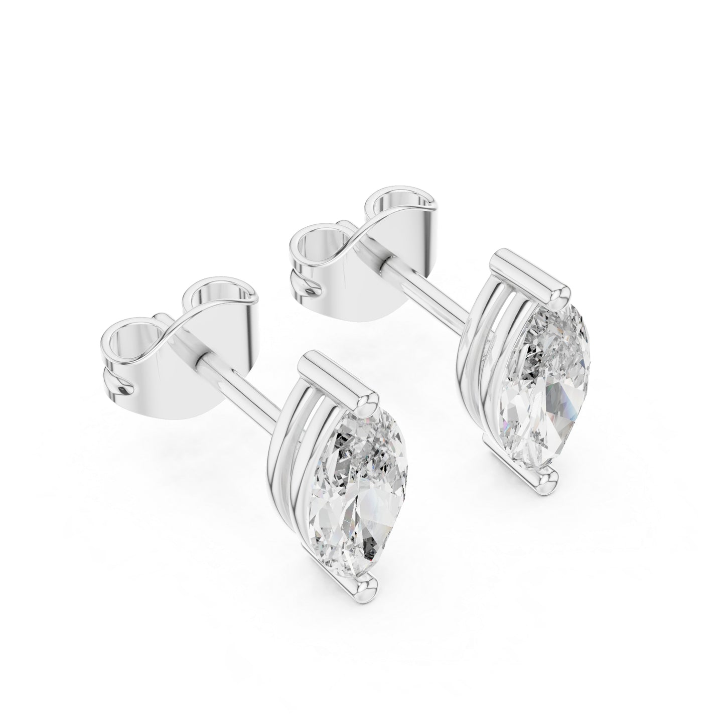 14K Rose Gold Marquise Lab-Grown Diamond Earrings for Women | Party Wear | Pure Carat