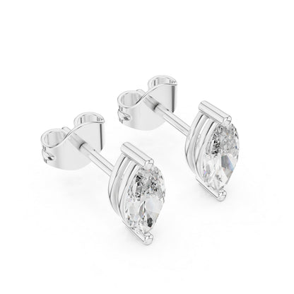 14K Rose Gold Marquise Lab-Grown Diamond Earrings for Women | Party Wear | Pure Carat