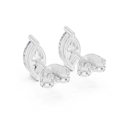 14K Rose Gold Marquise Lab-Grown Diamond Earrings for Women | Party Wear | Pure Carat