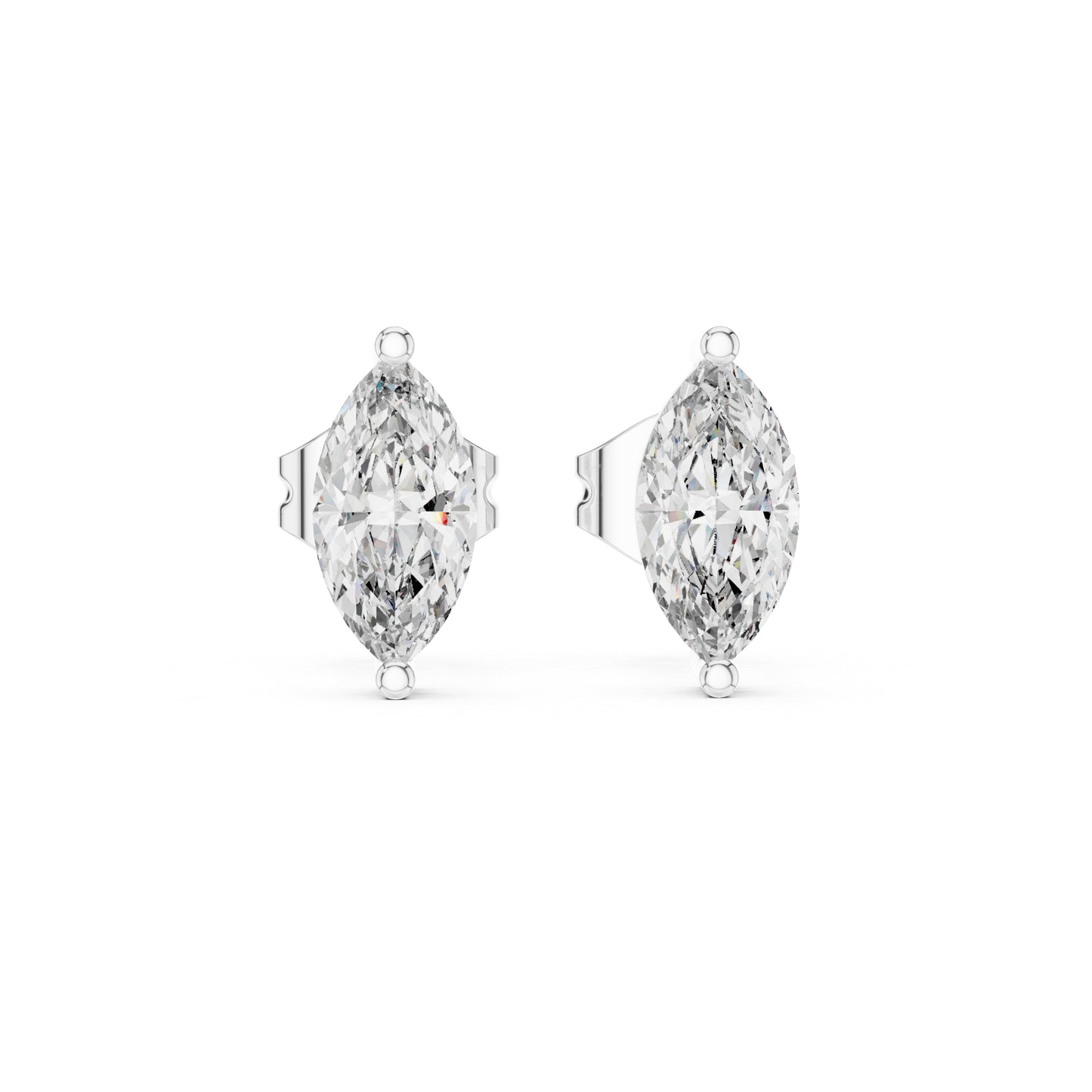 14K Rose Gold Marquise Lab-Grown Diamond Earrings for Women | Party Wear | Pure Carat