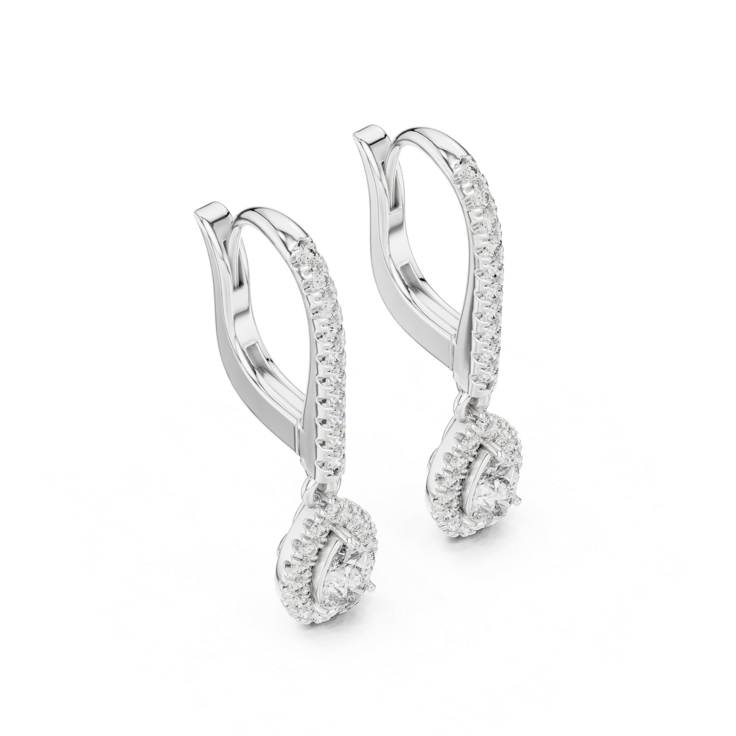 14K Yellow Gold Pear & Round Lab-Grown Diamond Stud Earrings for Women | Everyday Wear | Pure Carat