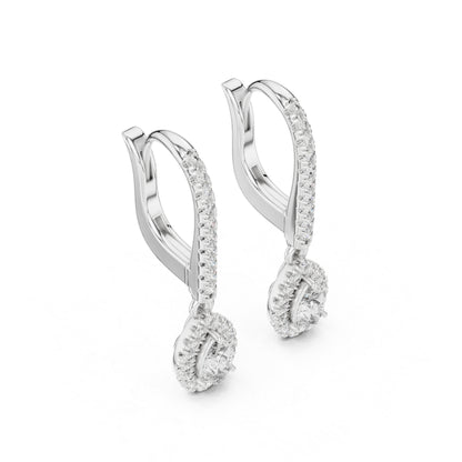14K Yellow Gold Pear & Round Lab-Grown Diamond Stud Earrings for Women | Everyday Wear | Pure Carat