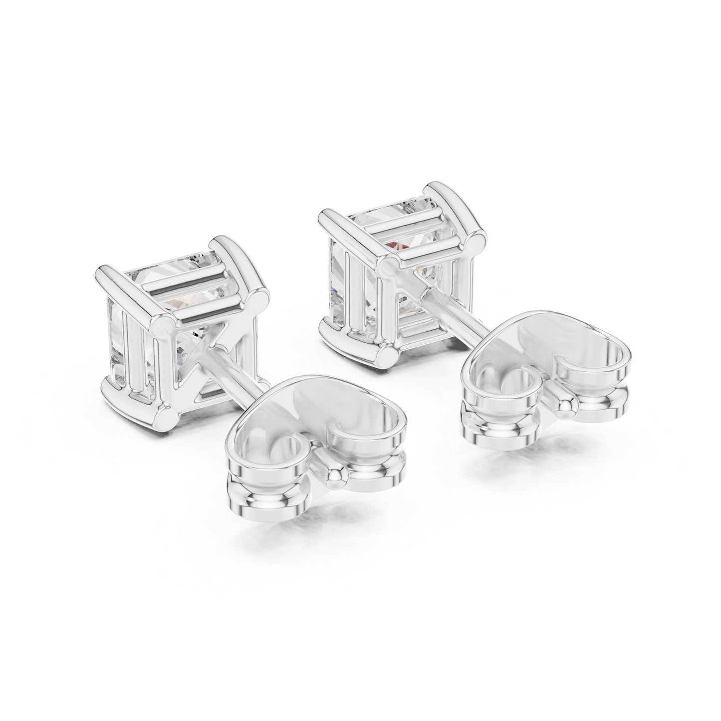 18K Yellow Gold Princess Lab-Grown Diamond Earrings for Women | Wedding | Pure Carat