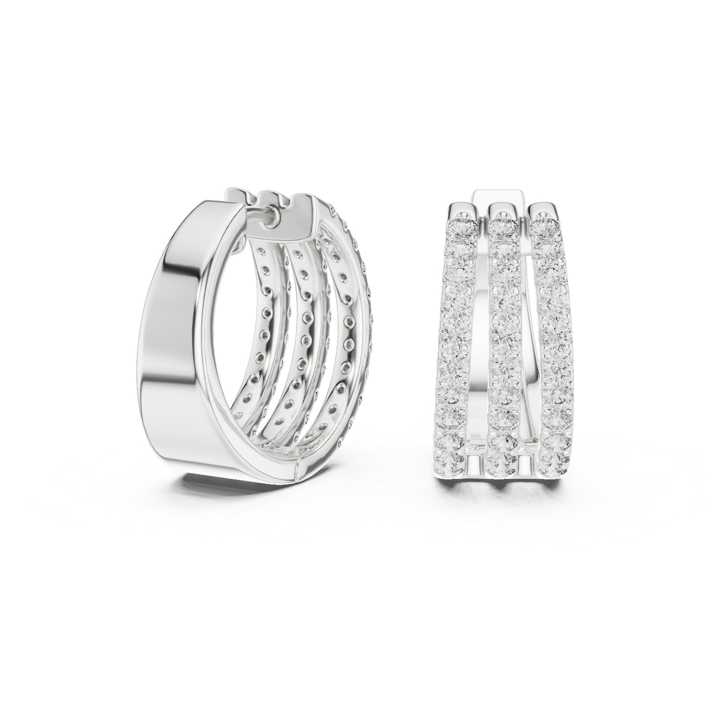 14K Yellow Gold Round Lab-Grown Diamond Earrings for Women | Bridal Wear | Pure Carat