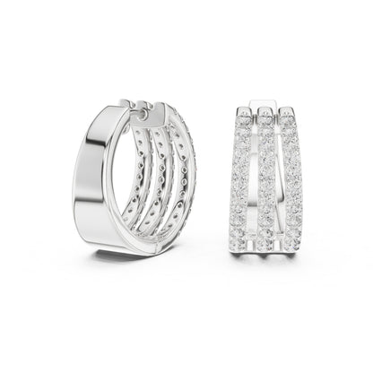 14K Yellow Gold Round Lab-Grown Diamond Earrings for Women | Bridal Wear | Pure Carat