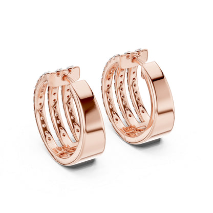 14K Yellow Gold Round Lab-Grown Diamond Earrings for Women | Bridal Wear | Pure Carat