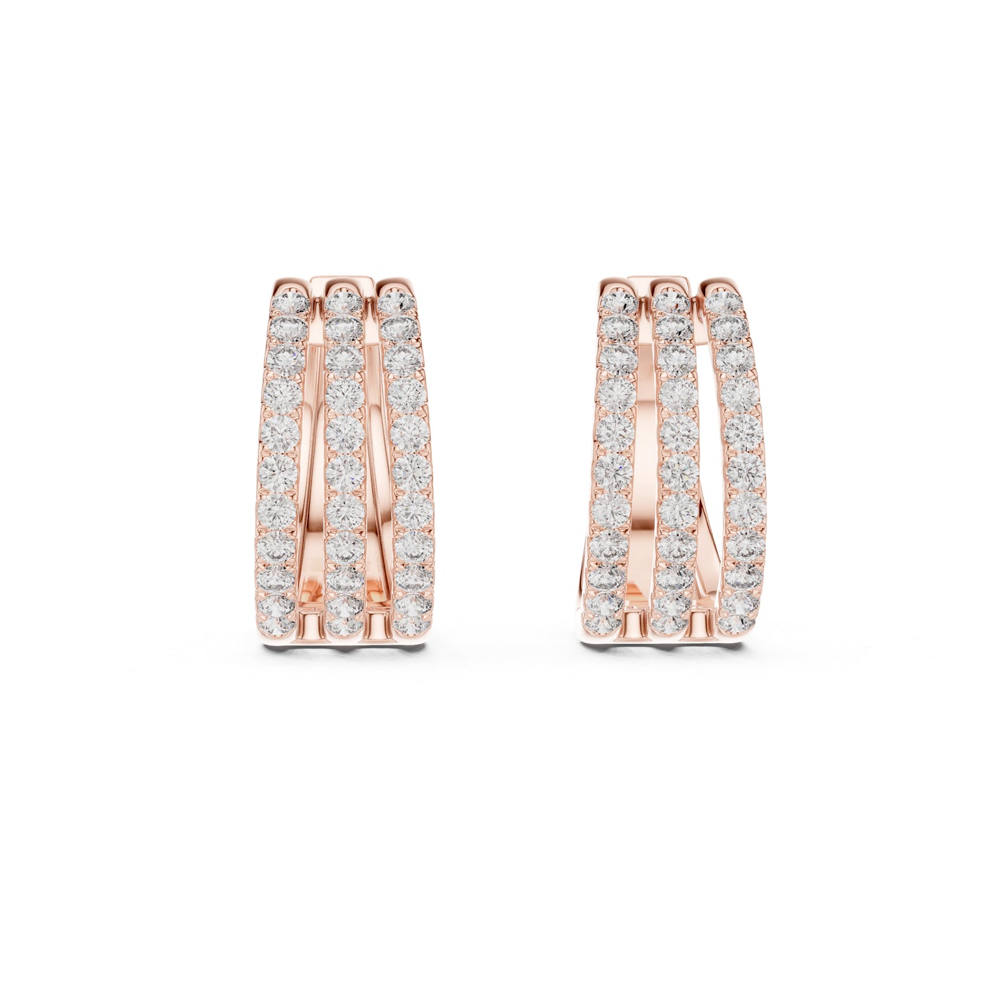 14K Yellow Gold Round Lab-Grown Diamond Earrings for Women | Bridal Wear | Pure Carat