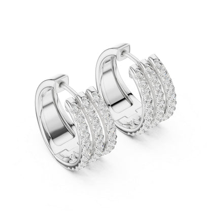 14K Yellow Gold Round Lab-Grown Diamond Earrings for Women | Bridal Wear | Pure Carat