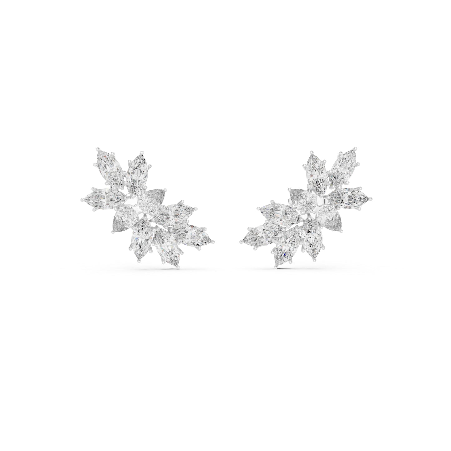 18K Rose Gold Marquise & Pear Lab-Grown Diamond Stud Earrings for Women | Party Wear | Pure Carat