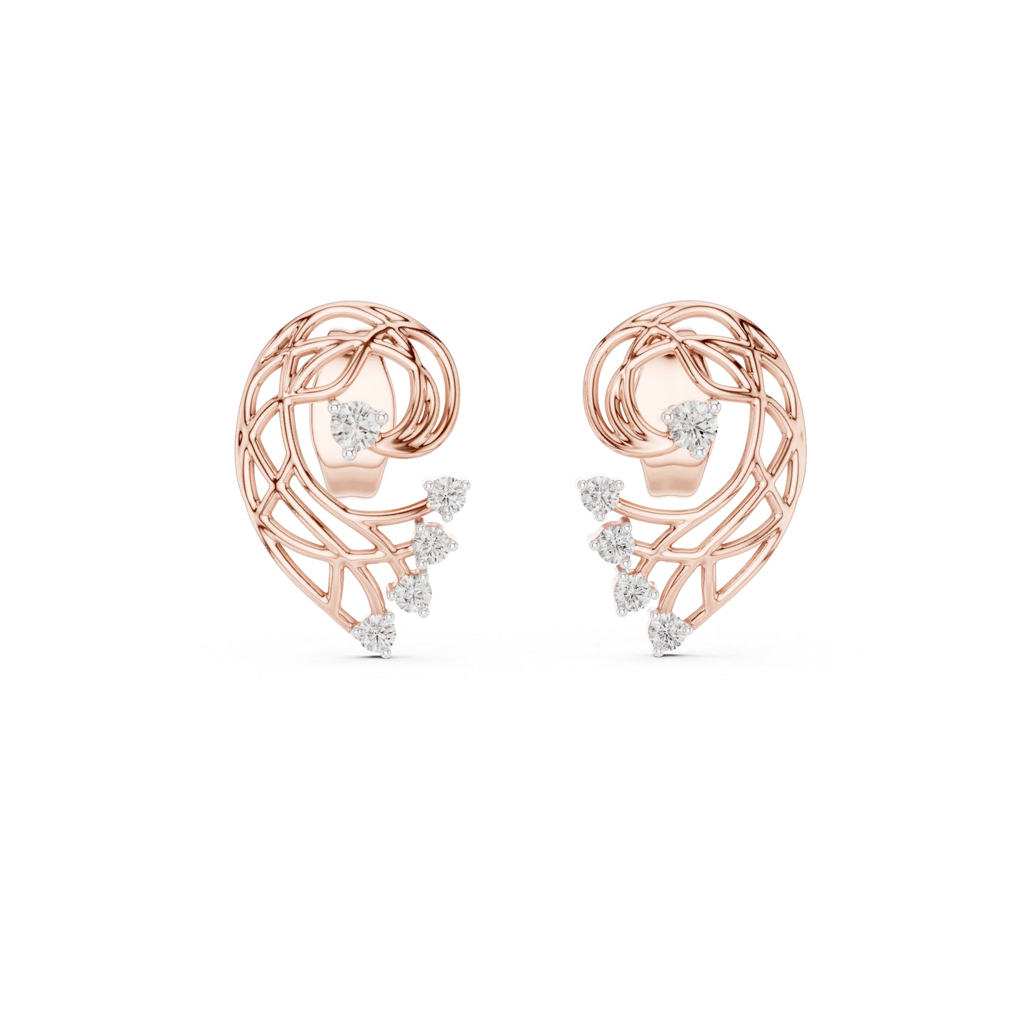 14K Yellow Gold Round Lab-Grown Diamond Earrings for Women | Everyday Wear | Pure Carat