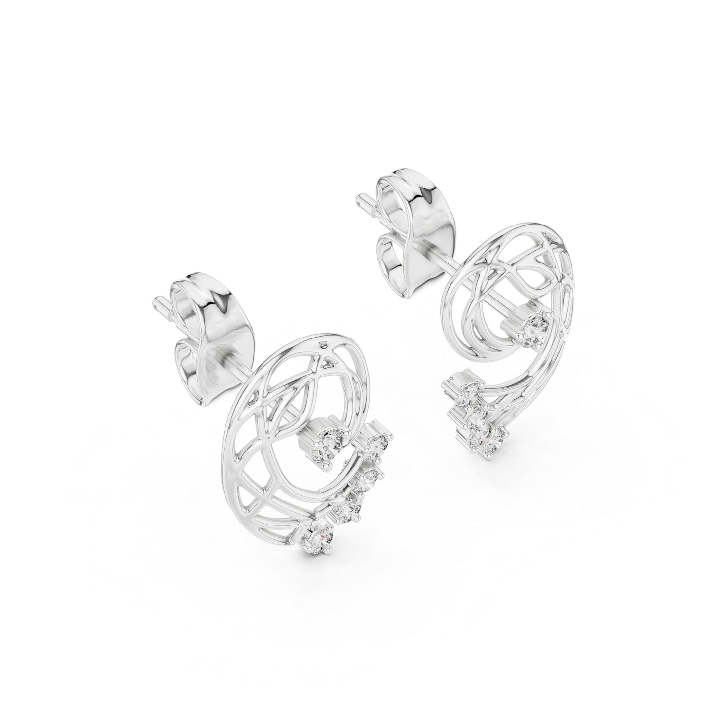14K Yellow Gold Round Lab-Grown Diamond Earrings for Women | Everyday Wear | Pure Carat