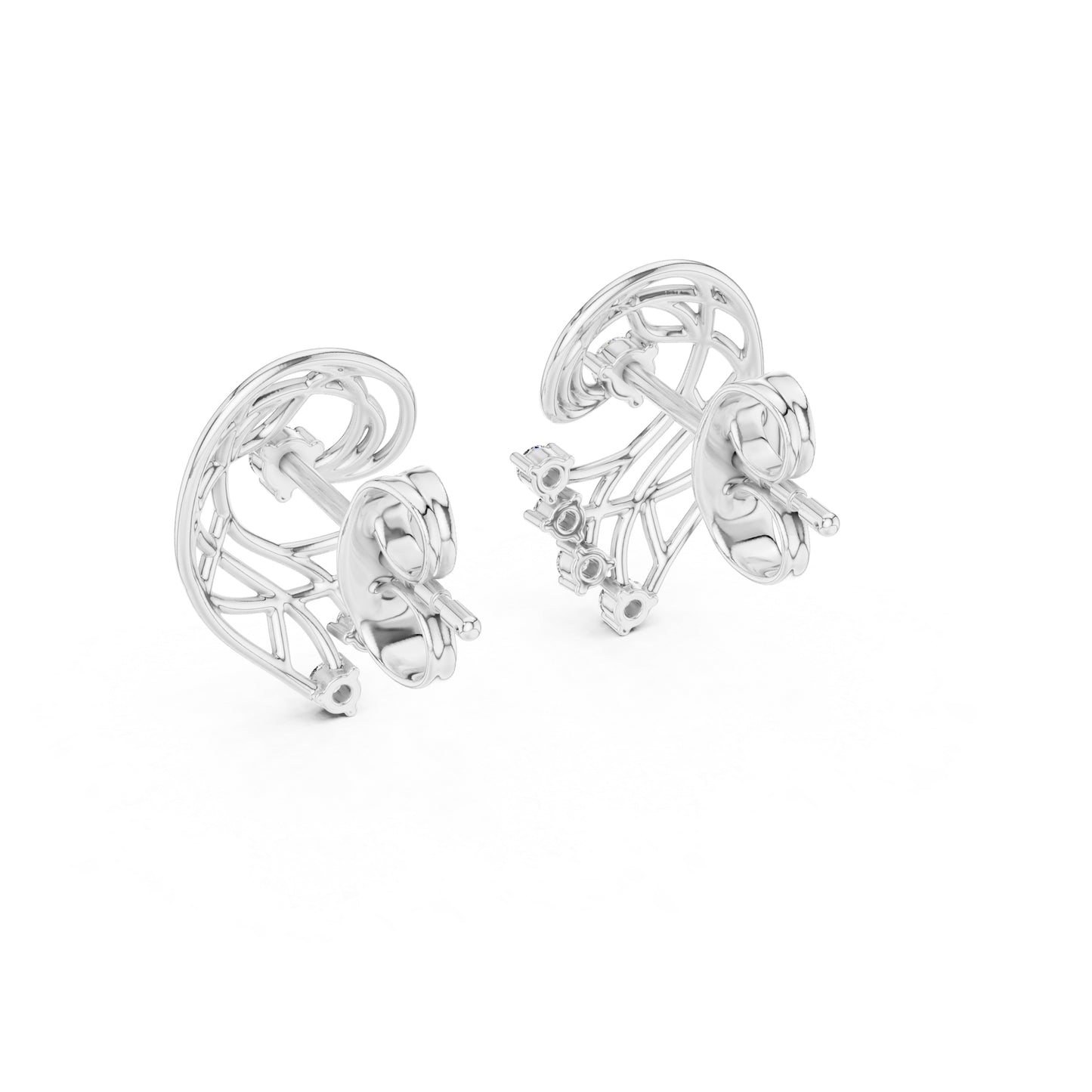 14K Yellow Gold Round Lab-Grown Diamond Earrings for Women | Everyday Wear | Pure Carat