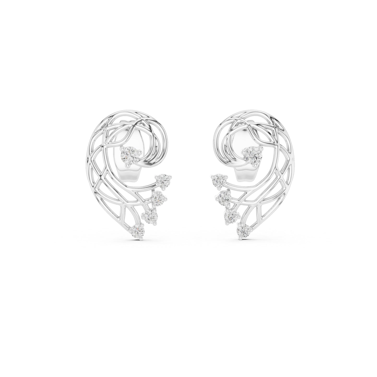 14K Yellow Gold Round Lab-Grown Diamond Earrings for Women | Everyday Wear | Pure Carat