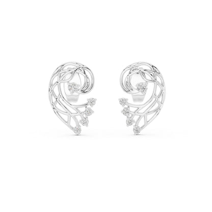 14K Yellow Gold Round Lab-Grown Diamond Earrings for Women | Everyday Wear | Pure Carat