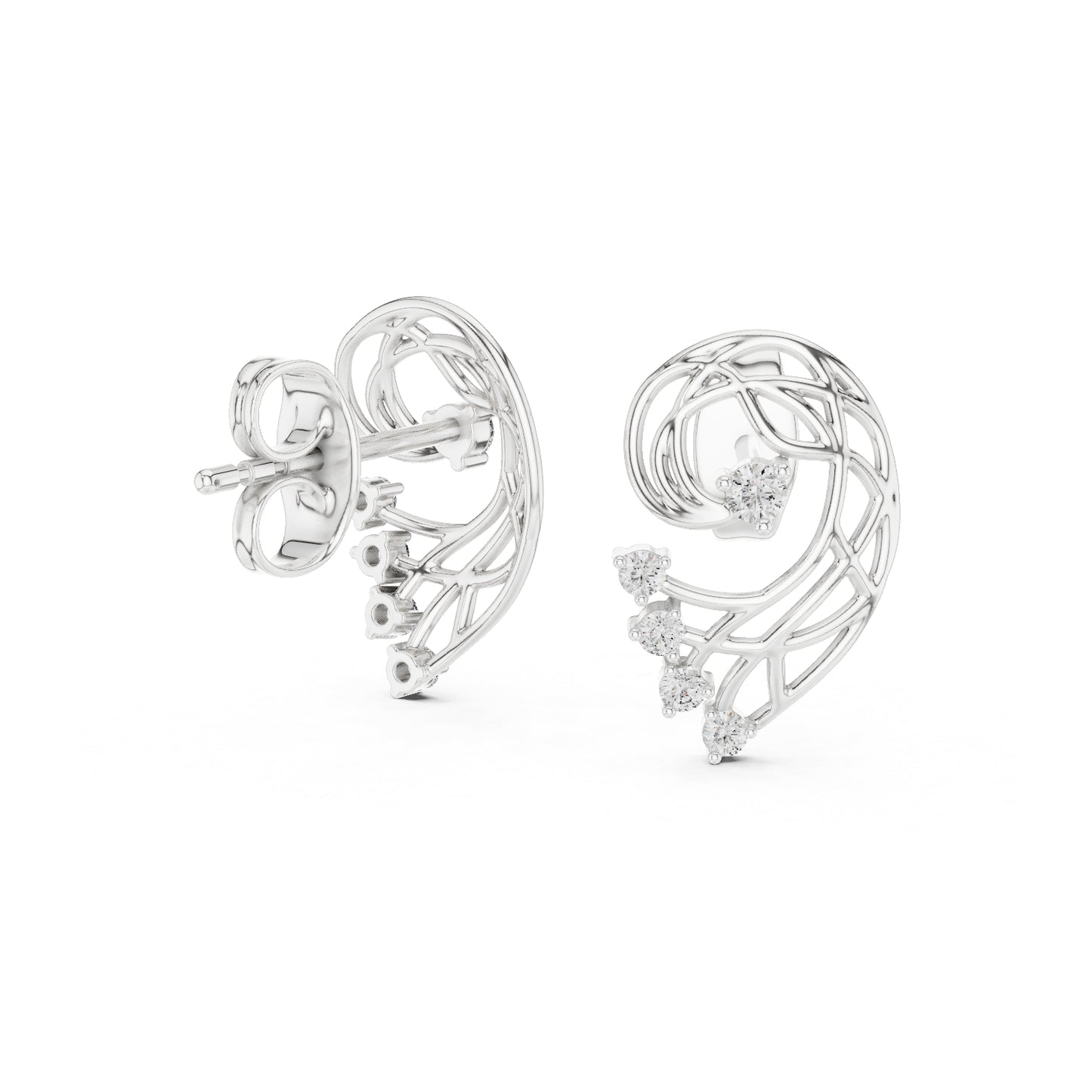 14K Yellow Gold Round Lab-Grown Diamond Earrings for Women | Everyday Wear | Pure Carat