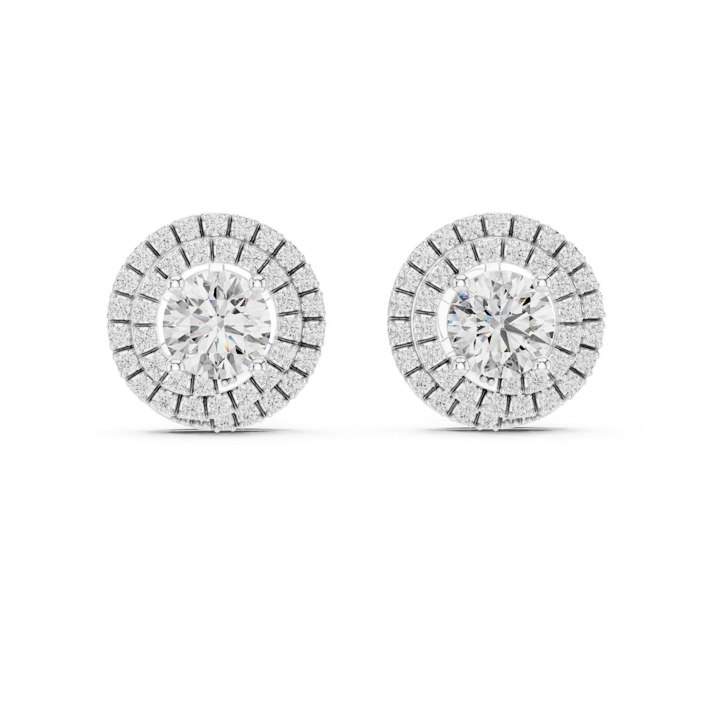 18K Yellow Gold Round Lab-Grown Diamond Drop Earrings | PureCarat