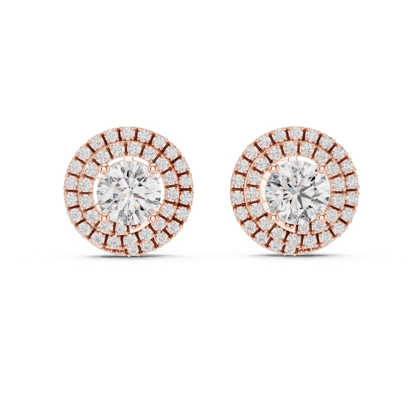 18K Yellow Gold Round Lab-Grown Diamond Drop Earrings | PureCarat